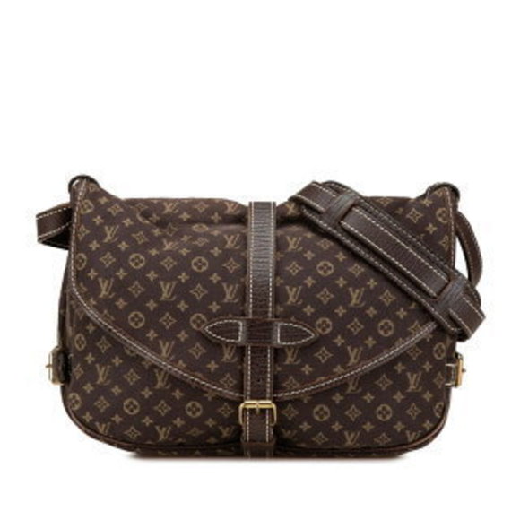 Louis Vuitton Monogram Minilan Saumur Crossbody Brown Canvas Leather s - Picture 1 of 11